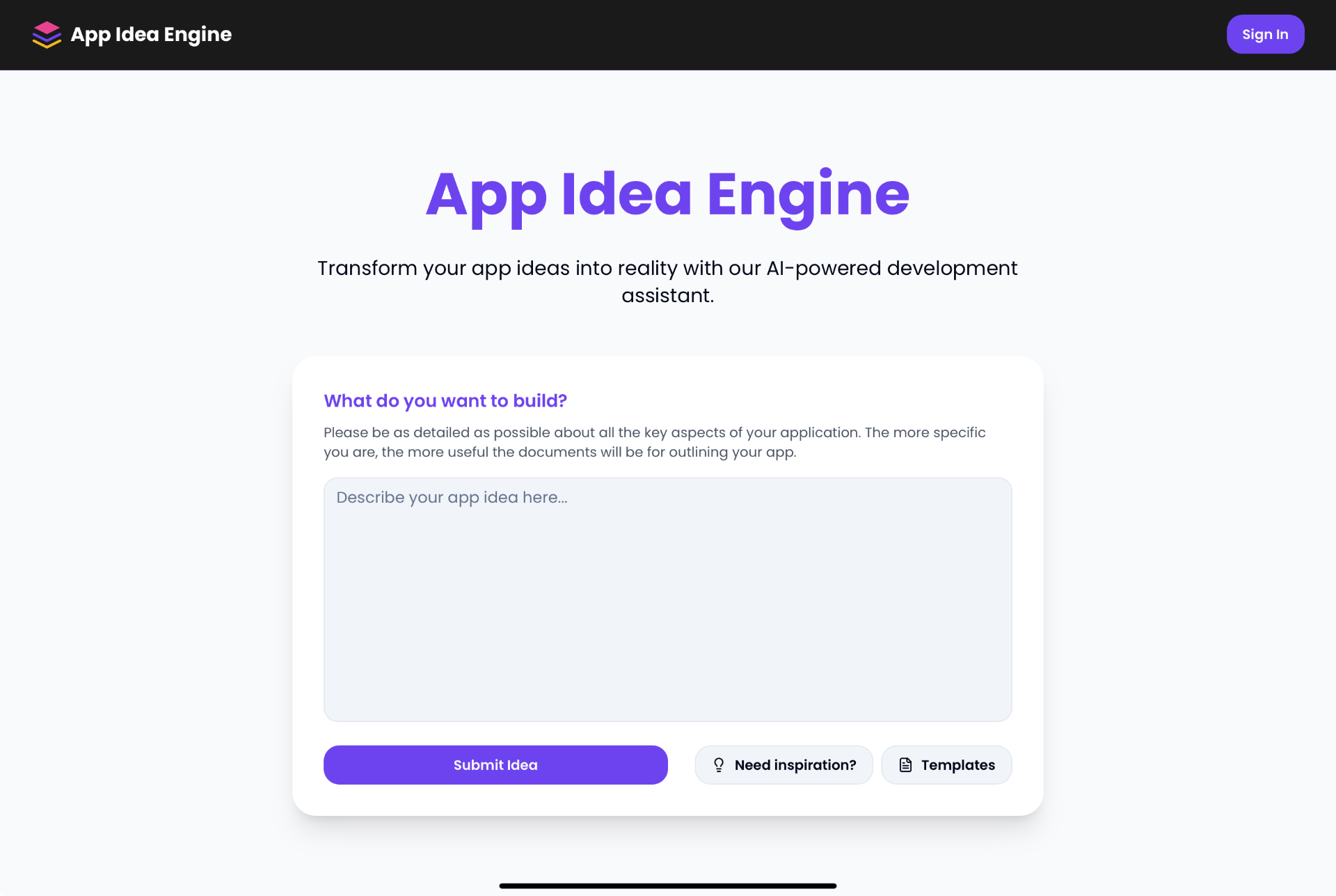 App Idea Engine Preview
